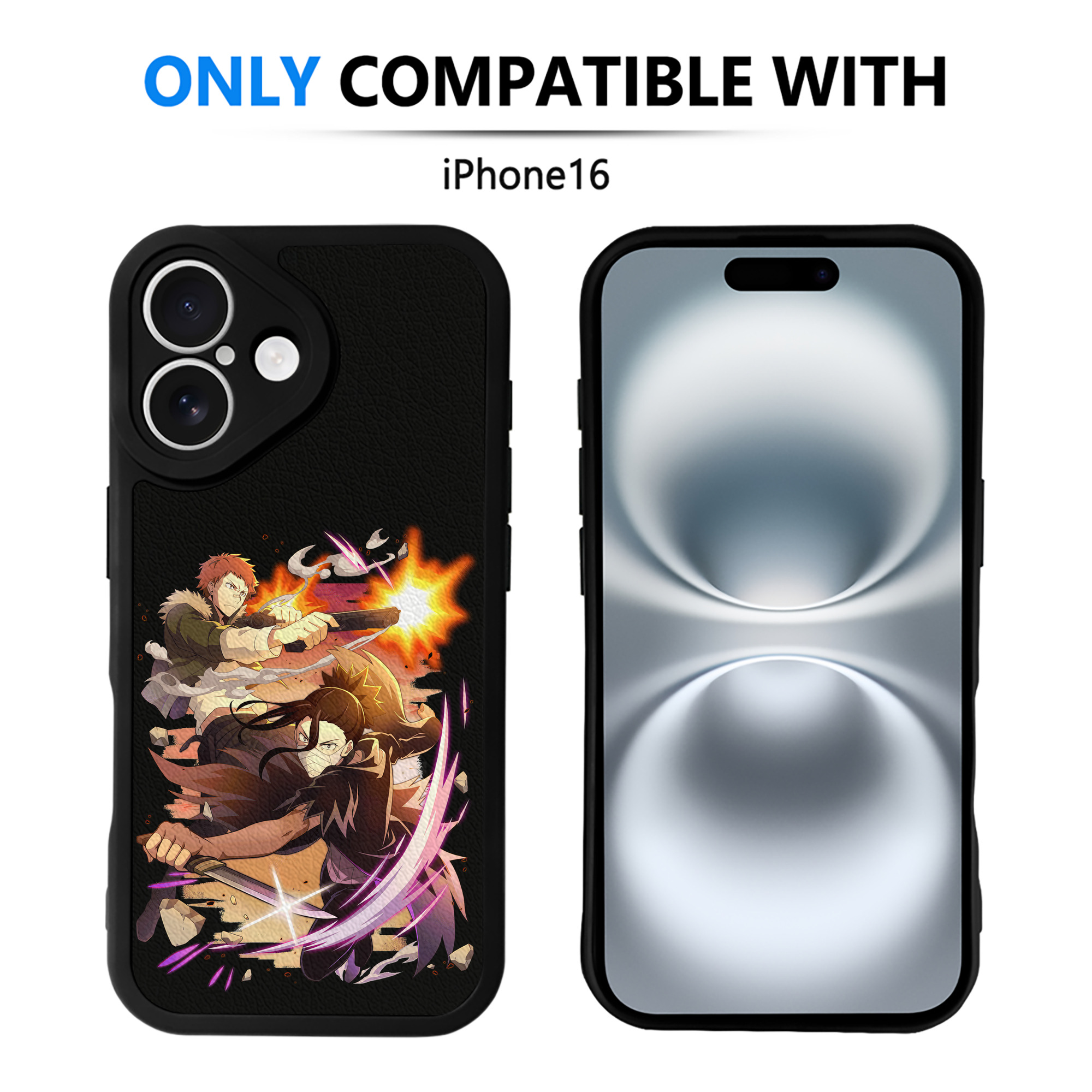 （画像用） 文豪ストレイドッグス Bungo Stray Dogs 【iPhone 16シリーズ対応】シリコンスマホケース（レザー調） 材質：シリコン
